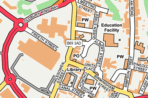 B69 3AD map - OS OpenMap – Local (Ordnance Survey)