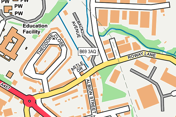 B69 3AQ map - OS OpenMap – Local (Ordnance Survey)