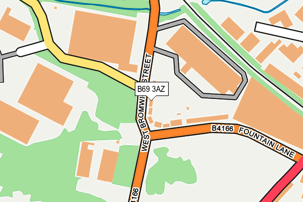 B69 3AZ map - OS OpenMap – Local (Ordnance Survey)