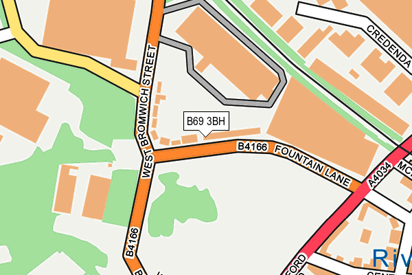 B69 3BH map - OS OpenMap – Local (Ordnance Survey)