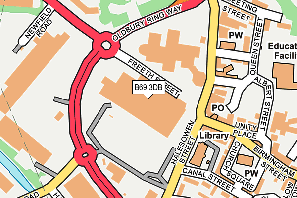 B69 3DB map - OS OpenMap – Local (Ordnance Survey)