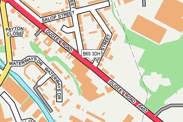 B69 3DH map - OS OpenMap – Local (Ordnance Survey)
