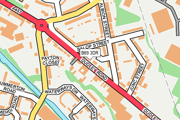 B69 3DR map - OS OpenMap – Local (Ordnance Survey)