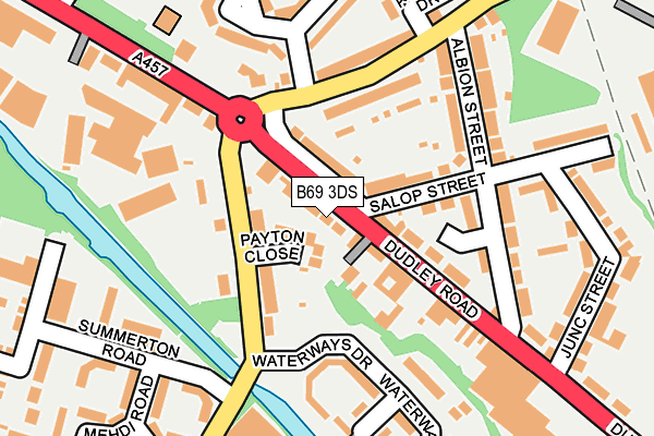 B69 3DS map - OS OpenMap – Local (Ordnance Survey)