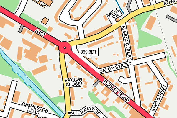B69 3DT map - OS OpenMap – Local (Ordnance Survey)