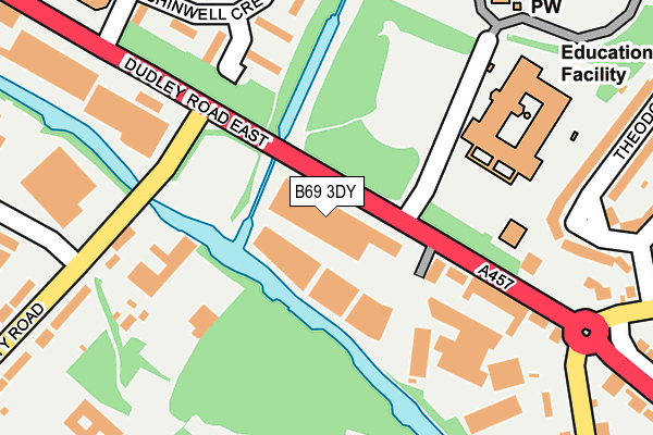 B69 3DY map - OS OpenMap – Local (Ordnance Survey)