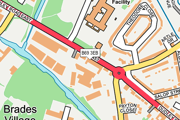 B69 3EB map - OS OpenMap – Local (Ordnance Survey)