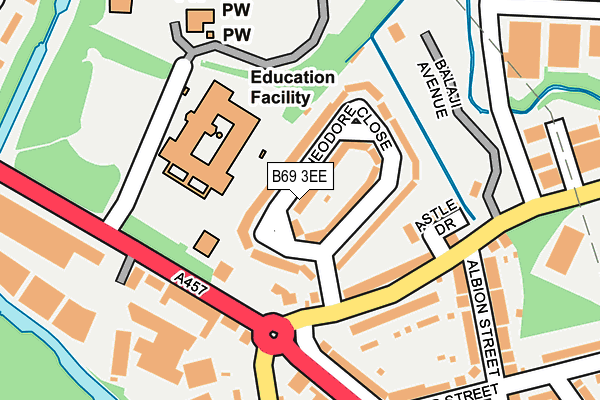 B69 3EE map - OS OpenMap – Local (Ordnance Survey)