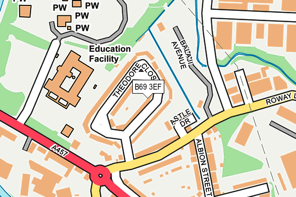 B69 3EF map - OS OpenMap – Local (Ordnance Survey)