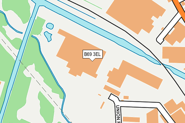 B69 3EL map - OS OpenMap – Local (Ordnance Survey)