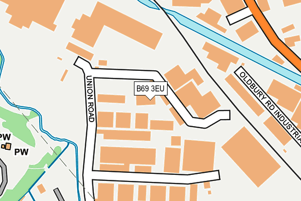 B69 3EU map - OS OpenMap – Local (Ordnance Survey)