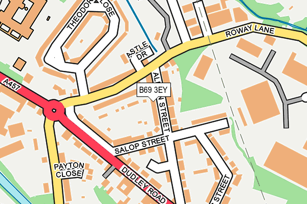 B69 3EY map - OS OpenMap – Local (Ordnance Survey)