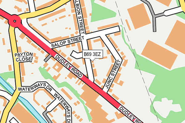 B69 3EZ map - OS OpenMap – Local (Ordnance Survey)