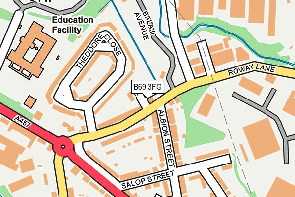 B69 3FG map - OS OpenMap – Local (Ordnance Survey)