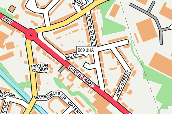 B69 3HA map - OS OpenMap – Local (Ordnance Survey)