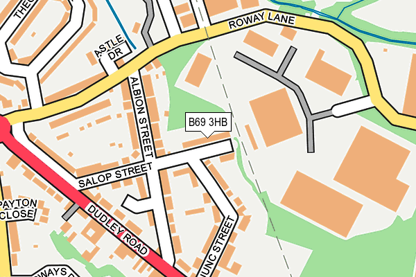 B69 3HB map - OS OpenMap – Local (Ordnance Survey)