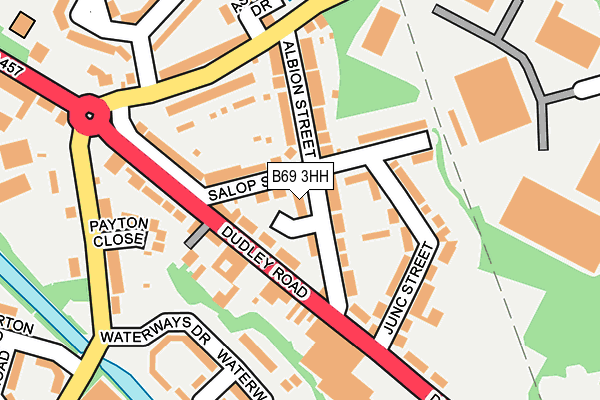 B69 3HH map - OS OpenMap – Local (Ordnance Survey)