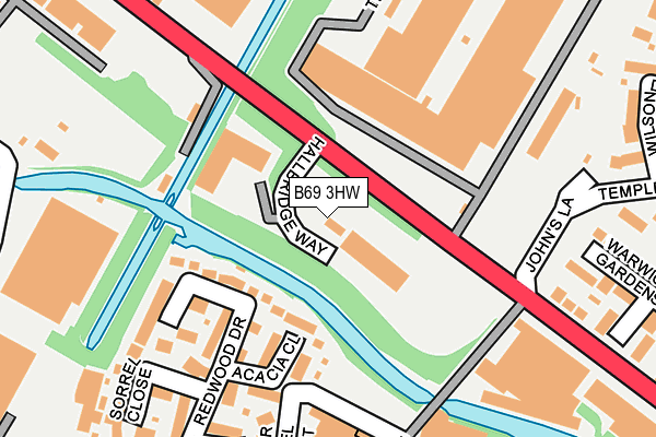 B69 3HW map - OS OpenMap – Local (Ordnance Survey)