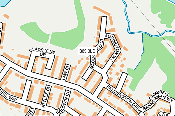 B69 3LD map - OS OpenMap – Local (Ordnance Survey)