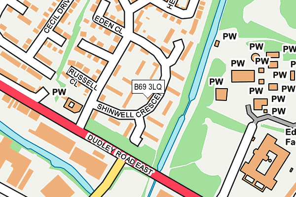 B69 3LQ map - OS OpenMap – Local (Ordnance Survey)