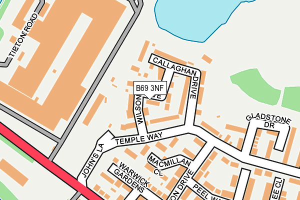 B69 3NF map - OS OpenMap – Local (Ordnance Survey)