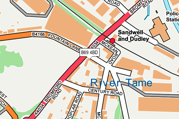 B69 4BD map - OS OpenMap – Local (Ordnance Survey)