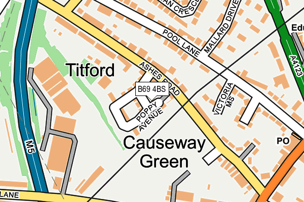 B69 4BS map - OS OpenMap – Local (Ordnance Survey)