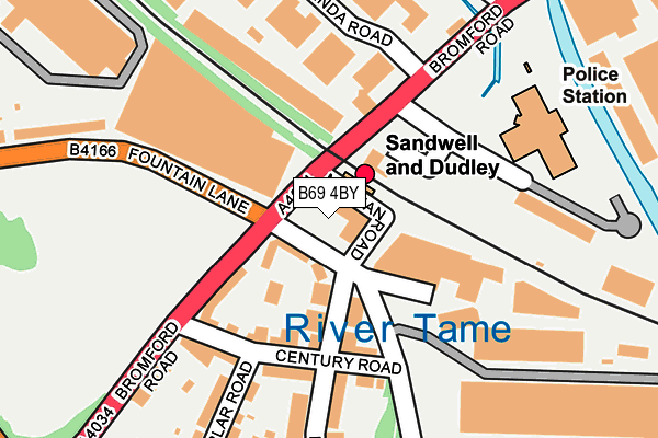 B69 4BY map - OS OpenMap – Local (Ordnance Survey)