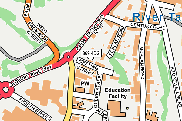 B69 4DG map - OS OpenMap – Local (Ordnance Survey)