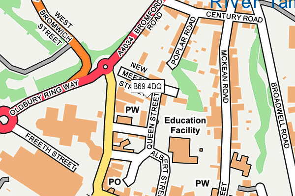 B69 4DQ map - OS OpenMap – Local (Ordnance Survey)