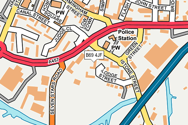 B69 4JF map - OS OpenMap – Local (Ordnance Survey)