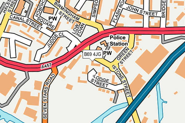 B69 4JG map - OS OpenMap – Local (Ordnance Survey)