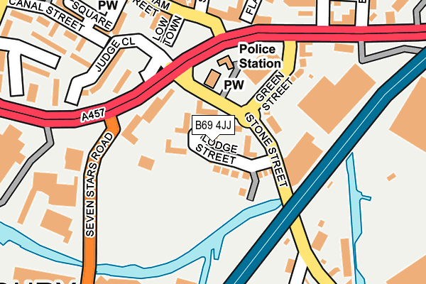 B69 4JJ map - OS OpenMap – Local (Ordnance Survey)