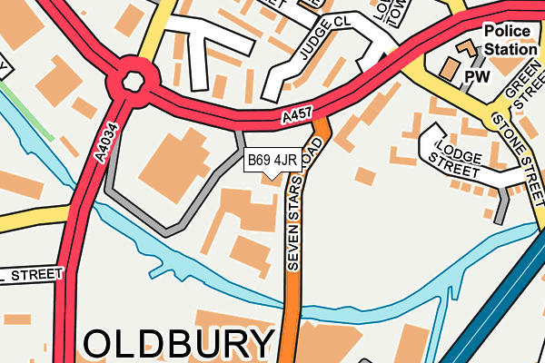 B69 4JR map - OS OpenMap – Local (Ordnance Survey)