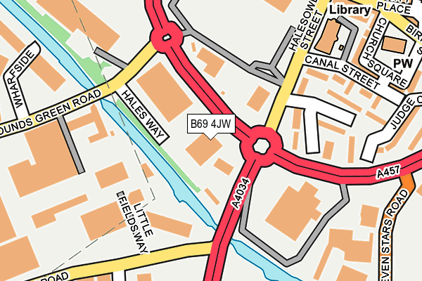 B69 4JW map - OS OpenMap – Local (Ordnance Survey)