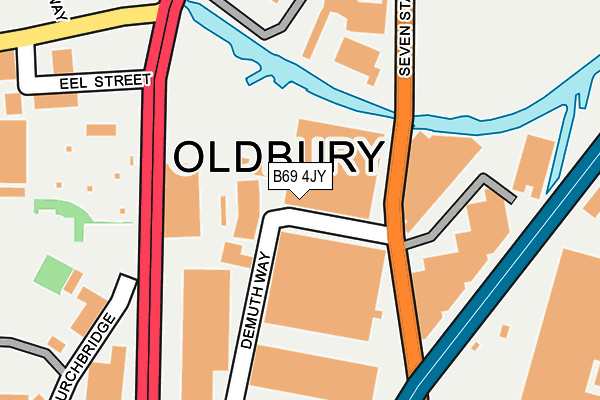 B69 4JY map - OS OpenMap – Local (Ordnance Survey)