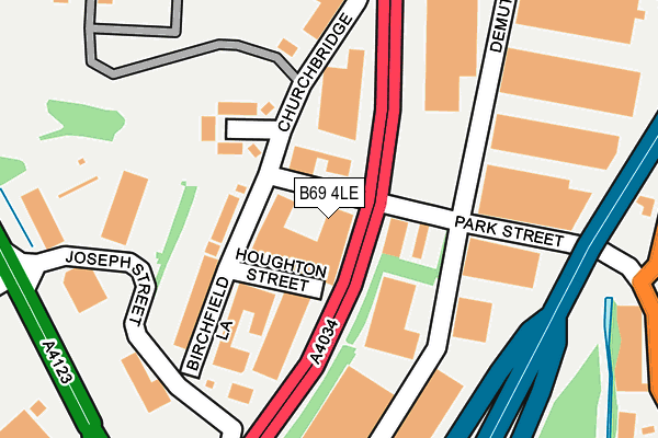 B69 4LE map - OS OpenMap – Local (Ordnance Survey)