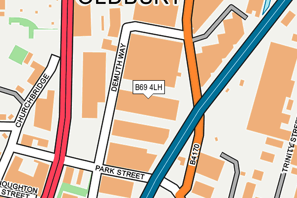 B69 4LH map - OS OpenMap – Local (Ordnance Survey)