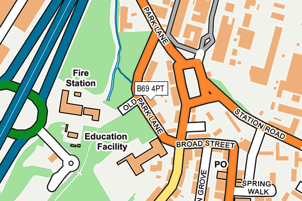 B69 4PT map - OS OpenMap – Local (Ordnance Survey)