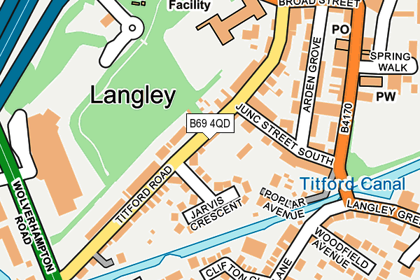 B69 4QD map - OS OpenMap – Local (Ordnance Survey)