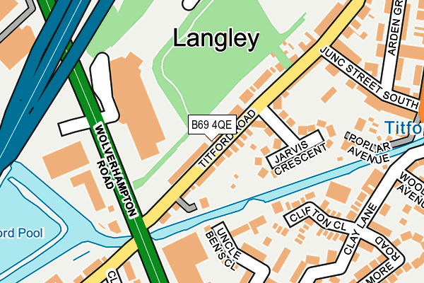 B69 4QE map - OS OpenMap – Local (Ordnance Survey)