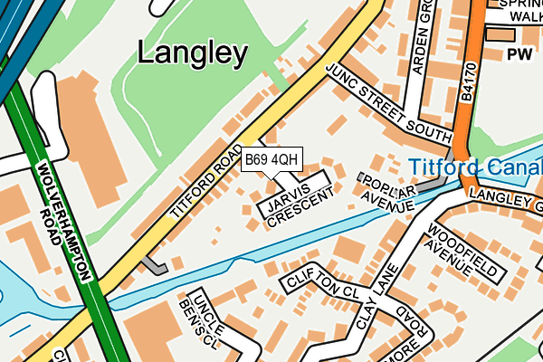 B69 4QH map - OS OpenMap – Local (Ordnance Survey)