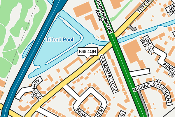 B69 4QN map - OS OpenMap – Local (Ordnance Survey)