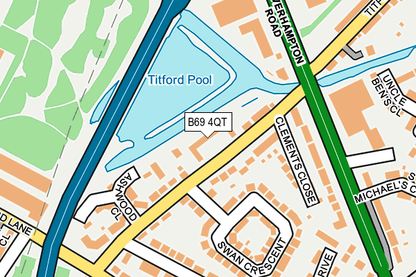 B69 4QT map - OS OpenMap – Local (Ordnance Survey)