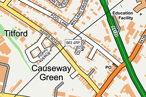 B69 4RP map - OS OpenMap – Local (Ordnance Survey)