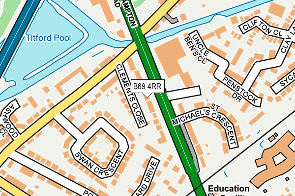 B69 4RR map - OS OpenMap – Local (Ordnance Survey)