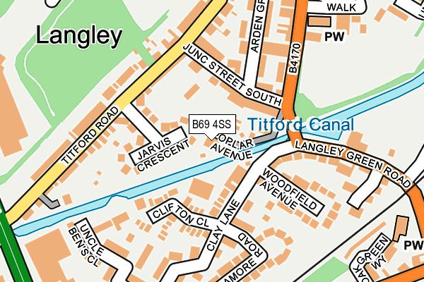 B69 4SS map - OS OpenMap – Local (Ordnance Survey)