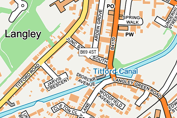 B69 4ST map - OS OpenMap – Local (Ordnance Survey)