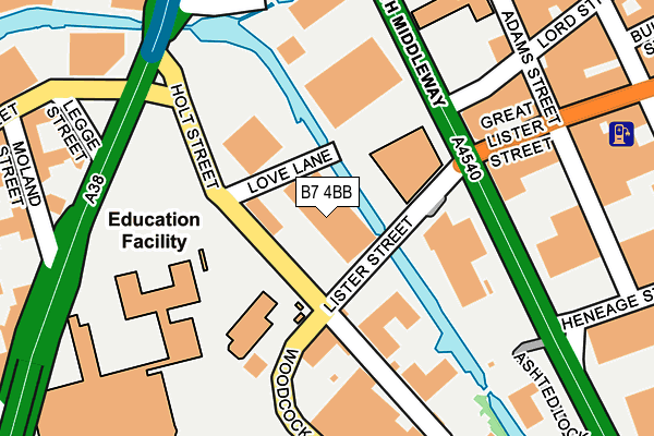 B7 4BB map - OS OpenMap – Local (Ordnance Survey)