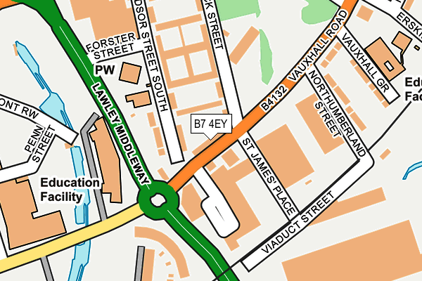 B7 4EY map - OS OpenMap – Local (Ordnance Survey)